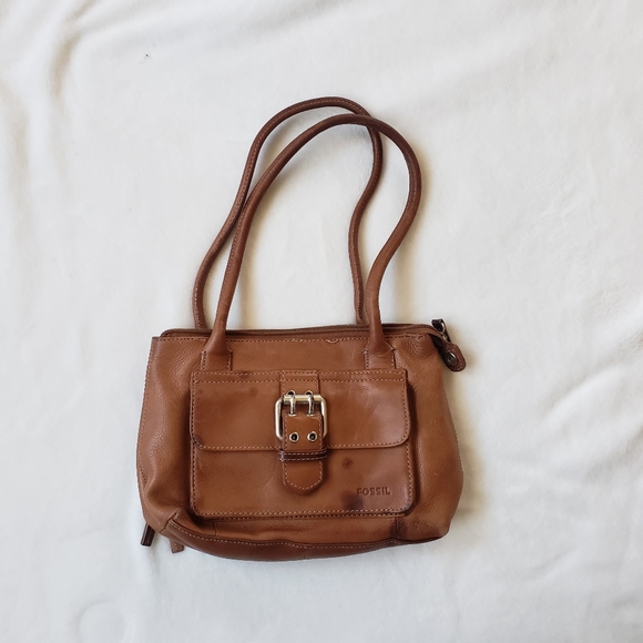 Fossil Leather Shoulder Bag - Picture 1 of 10